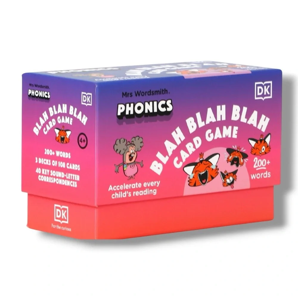 Mrs. Wordsmith Blah Blah Blah 3 Levels Phonics Card Game Reading/Homeschool